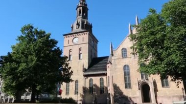 Oslo, Norveç, Oslo Katedrali 'nin dikey kısmı.