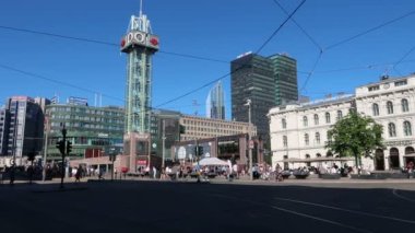 Oslo, Norveç, Jernbanetorget Meydanı manzarası
