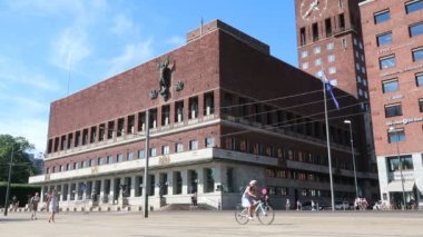 Oslo, Norveç, Oslo Belediye Binası manzarası