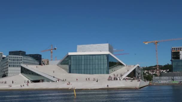 Oslo Noruega Lapso Tiempo Norwegian National Opera Ballet — Vídeos de Stock