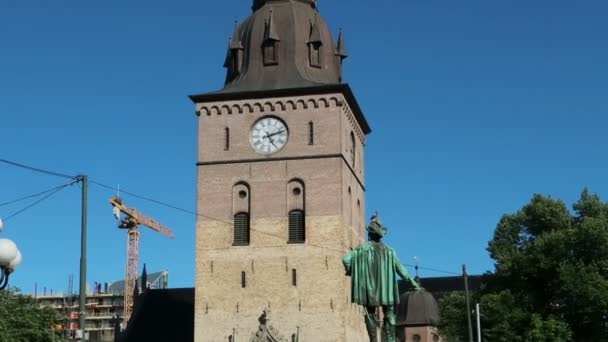 Oslo Norge Zooma Oslos Domkyrka — Stockvideo