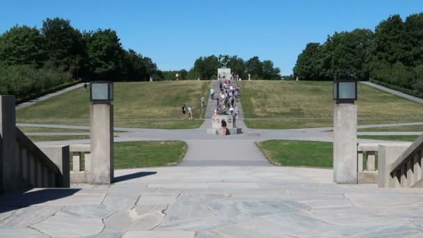 Oslo Noruega Vista Para Parque Vigeland — Vídeo de Stock