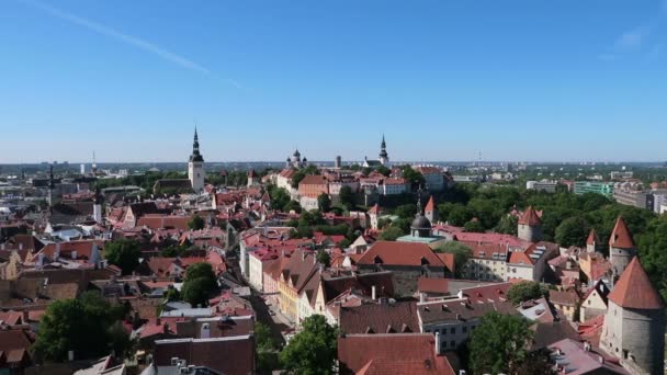 Tallinn Estónia Vista Para Cidade Velha — Vídeo de Stock