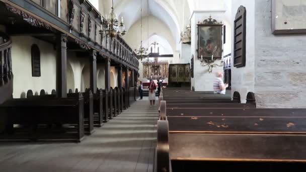 Tallinn Estland Heilige Geest Kerk — Stockvideo