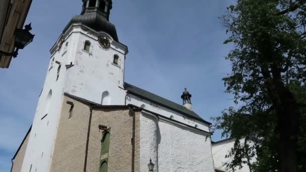 Tallinn Estonya Aziz Meryem Katedrali Nin Dikey Tavası — Stok video