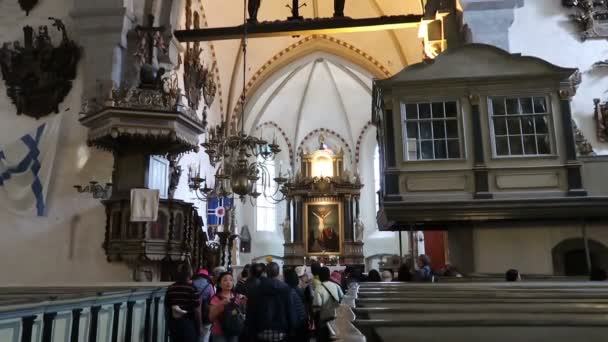 Tallinn Estland Vertikale Pfanne Der Kathedrale Der Jungfrau Maria — Stockvideo