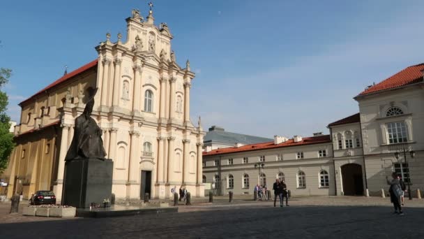 Warszawa Poland View Pisudski Square — стокове відео