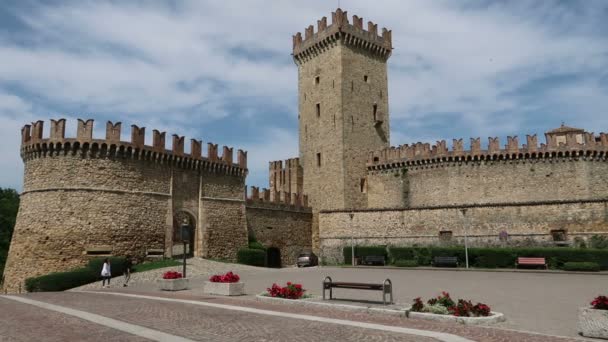 Vigoleno Italie Entrée Château — Video