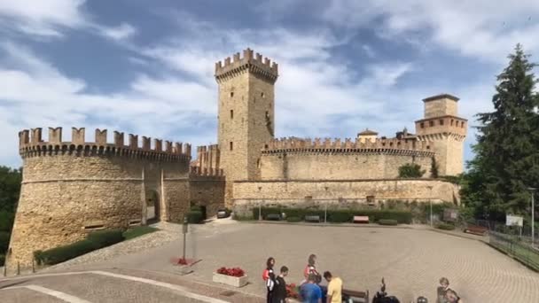 Vigoleno Itália Panorâmica Castelo Medieval — Vídeo de Stock