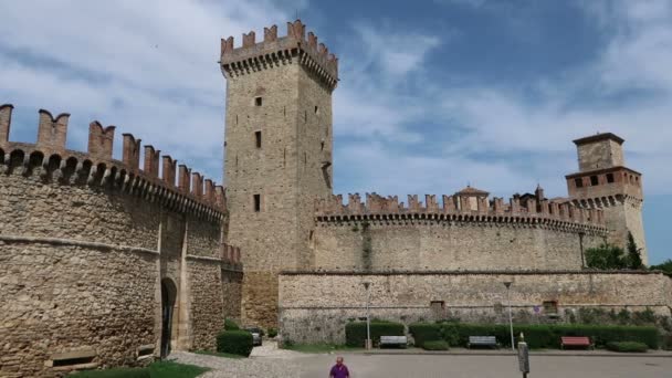 Vigoleno Itália Vista Para Frente Castelo Medieval — Vídeo de Stock
