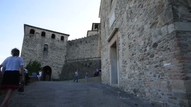 Castelo Torrechiara Itália Detalhe Entrada — Vídeo de Stock