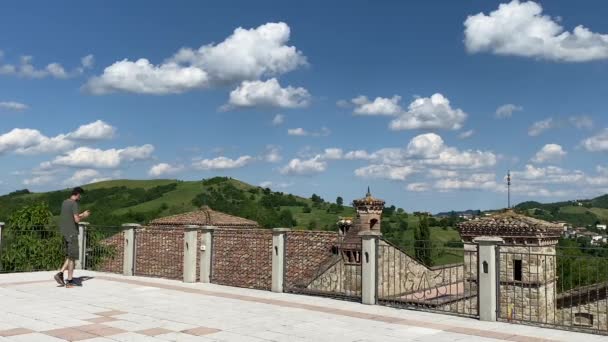 Votigno Canossa Italia Pemandangan Teras Panorama — Stok Video
