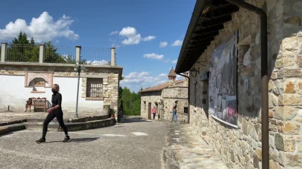 Votigno Canossa Italie Vue Sur Rue Village Médiéval — Video