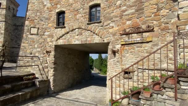 Votigno Canossa Italia Galería Entrada Del Pueblo Medieval — Vídeos de Stock