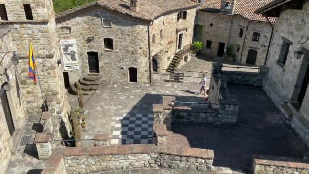 Votigno Canossa Italie Vue Haut Place Principale Village — Video