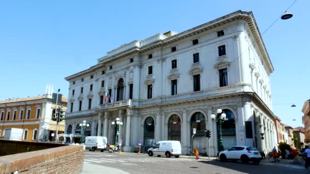 Ferrara Itália Vista Para Palácio Câmara Comércio — Vídeo de Stock