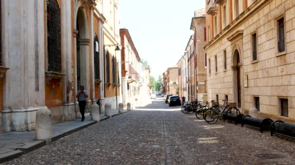 Ferrara Italien Blick Auf Die Historische Straße Corso Ercole Este — Stockvideo