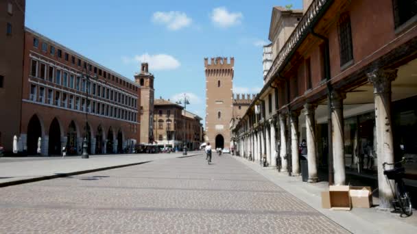 Ferrara Itália Vista Praça Trento Trieste — Vídeo de Stock