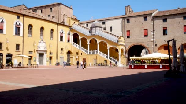 Ferrara Itália Vista Praça Municipio Prefeitura — Vídeo de Stock