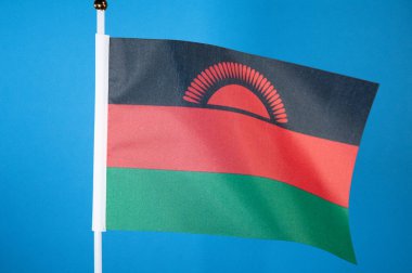 Dünyanın bayrakları, mavi ekranda Malawi bayrağı