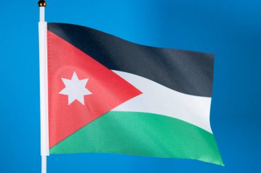 Dünyanın bayrakları, mavi ekranda Ürdün bayrağı