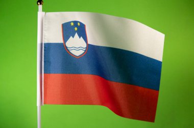 Dünyanın bayrakları, yeşil ekranda Slovenya bayrağı
