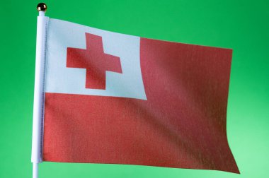 Dünyanın bayrakları, yeşil ekranda Tonga bayrağı
