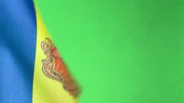 Dünyanın bayrakları, Andorra bayrağı yeşil ekranda