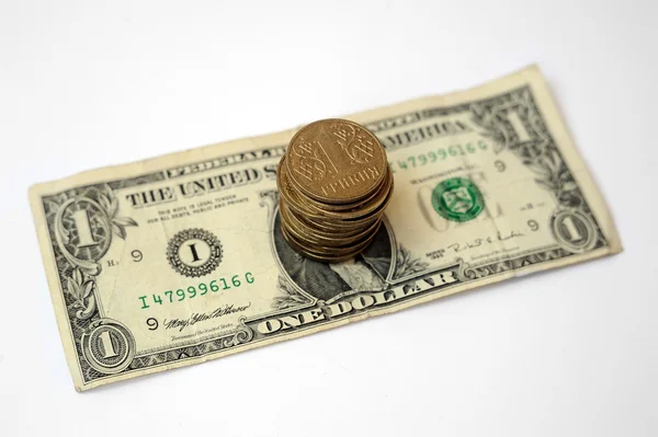 bir Ukraynalı hryvnia banknot kağıdı bir bize bebek demir yığını