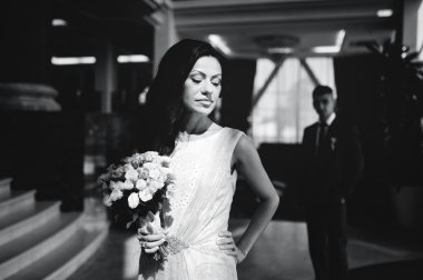 Gelin ve Damat Düğün buket içinde belgili tanımlık geçmiş Interio ile