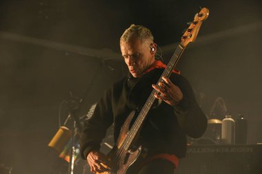 San Francisco, CA / USA: 10 / 19 / 13: Michael Peter Balzary namı diğer Flea, Define Adası Müzik Festivali 'nde Atomlar için performans sergiliyor. Ayrıca Red Hot Chili Peppers 'da bas çalıyor.. 