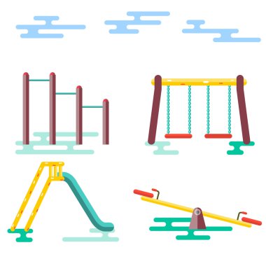 Beyaz arka plan üzerinde çocuklar Bahçesi