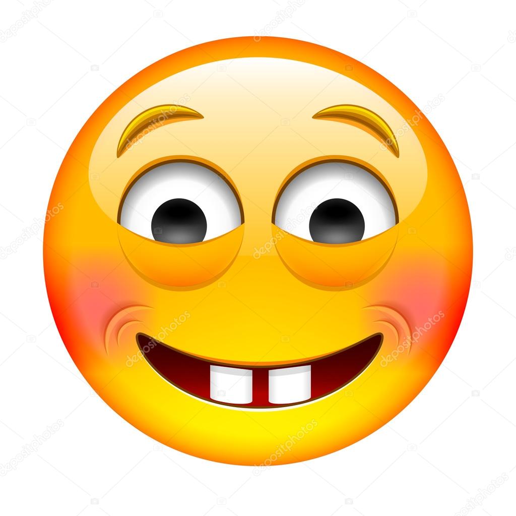 Excited Emoticon. Smile icon. Stock Vector by ©ober-art 101367810