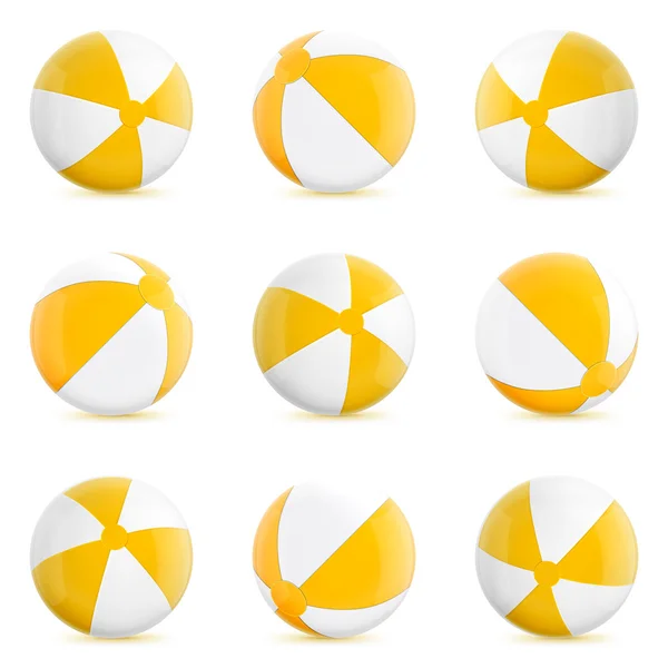 Beach Balls Set — Stock Vector