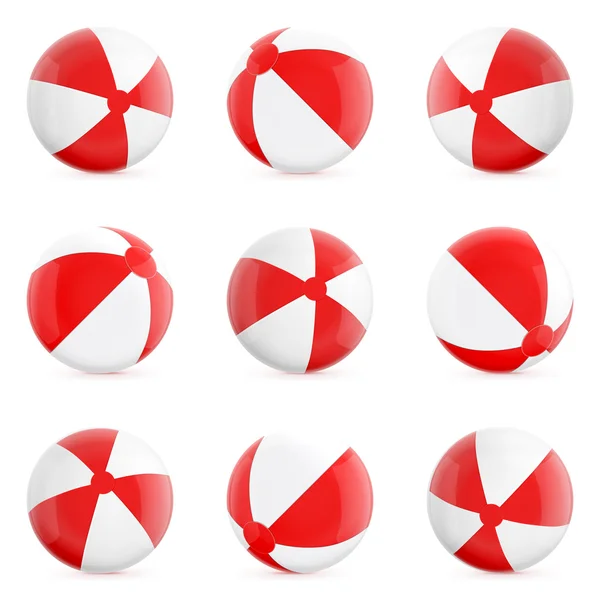 Set de bolas de playa — Vector de stock