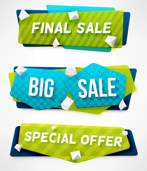 Set di banner di vendita finale — Vettoriale Stock