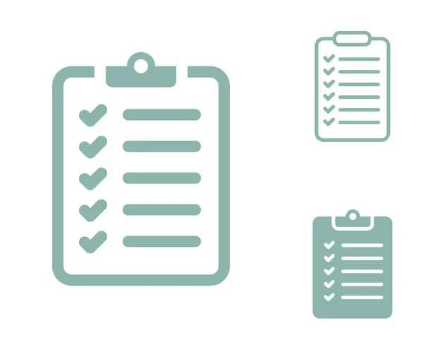 Enquête Checklist icons set. — Stockvector