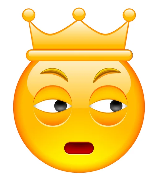 Méfiez-vous de Crown. Méfiance Emoji avec la Couronne — Image vectorielle