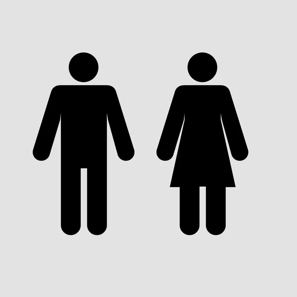 Ikony muž a žena — Stock fotografie