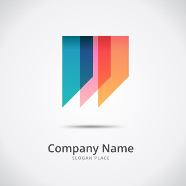 Soyut W harfi logosu