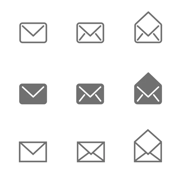 Email icons set — Stock Photo, Image