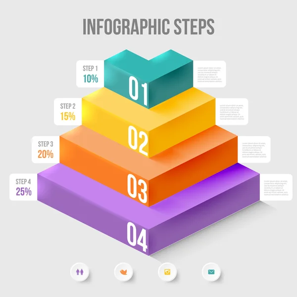 Elemento de infografía moderna — Archivo Imágenes Vectoriales