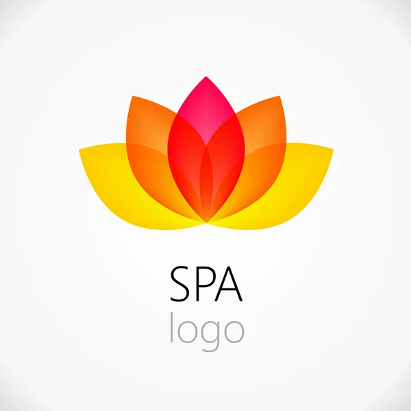 Lotus çiçeği soyut logosu