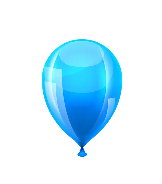 Blauwe glimmende ballon — Stockvector