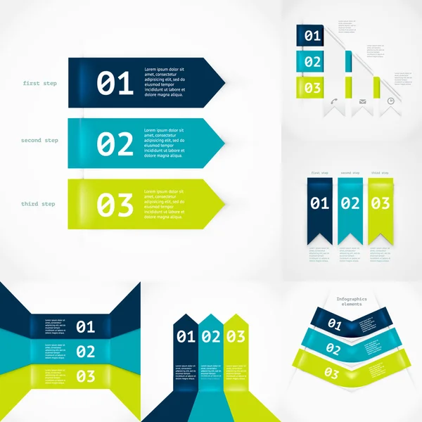 Modern infographics elemek — Stock Vector