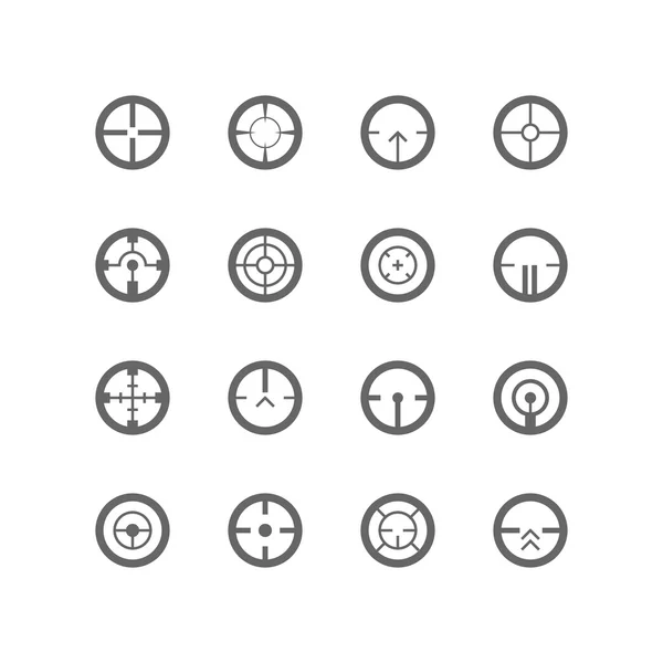 Перекресток, набор значков целей — стоковый вектор