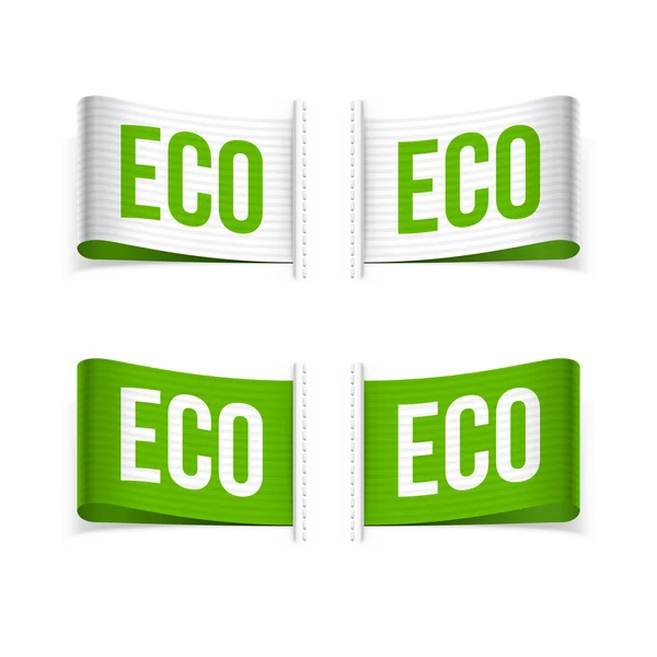 Etiquetas de productos ecológicos — Vector de stock