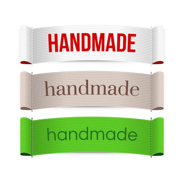 Handmade labels set — Stock Vector