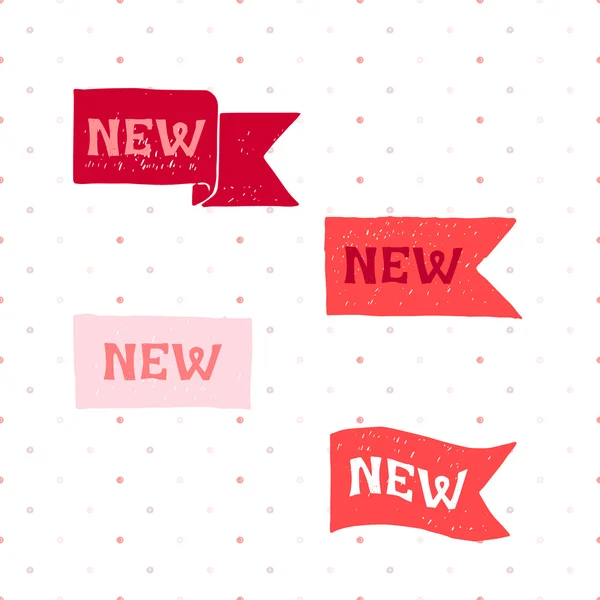 Yeni etiket Icons set — Stok Vektör