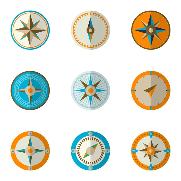 Rüzgar gülü pusula simgeler